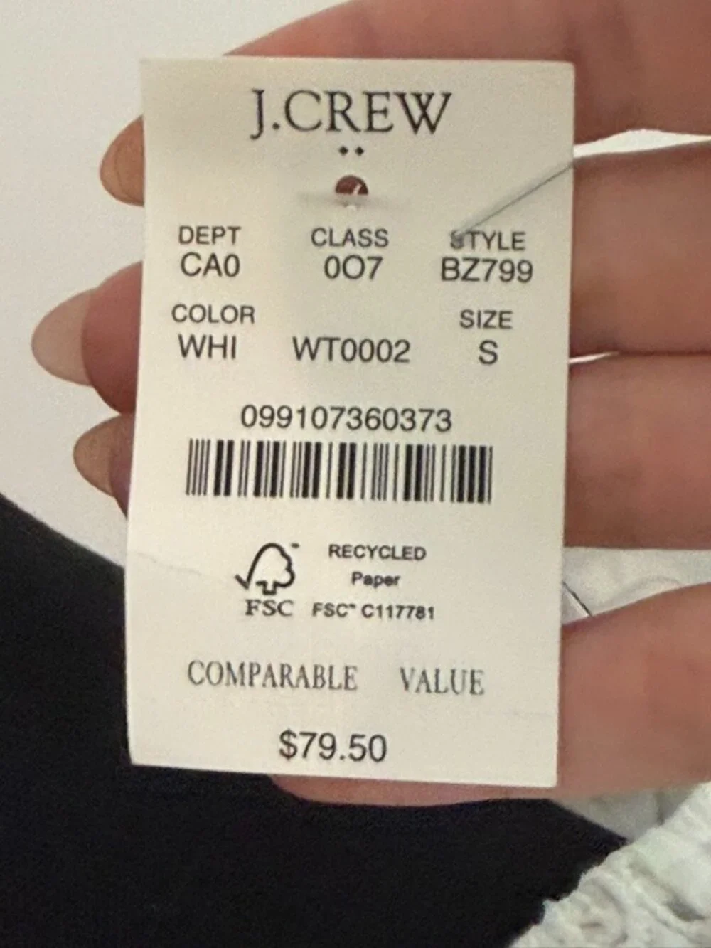 NWT (S) J. Crew Eyelet Top